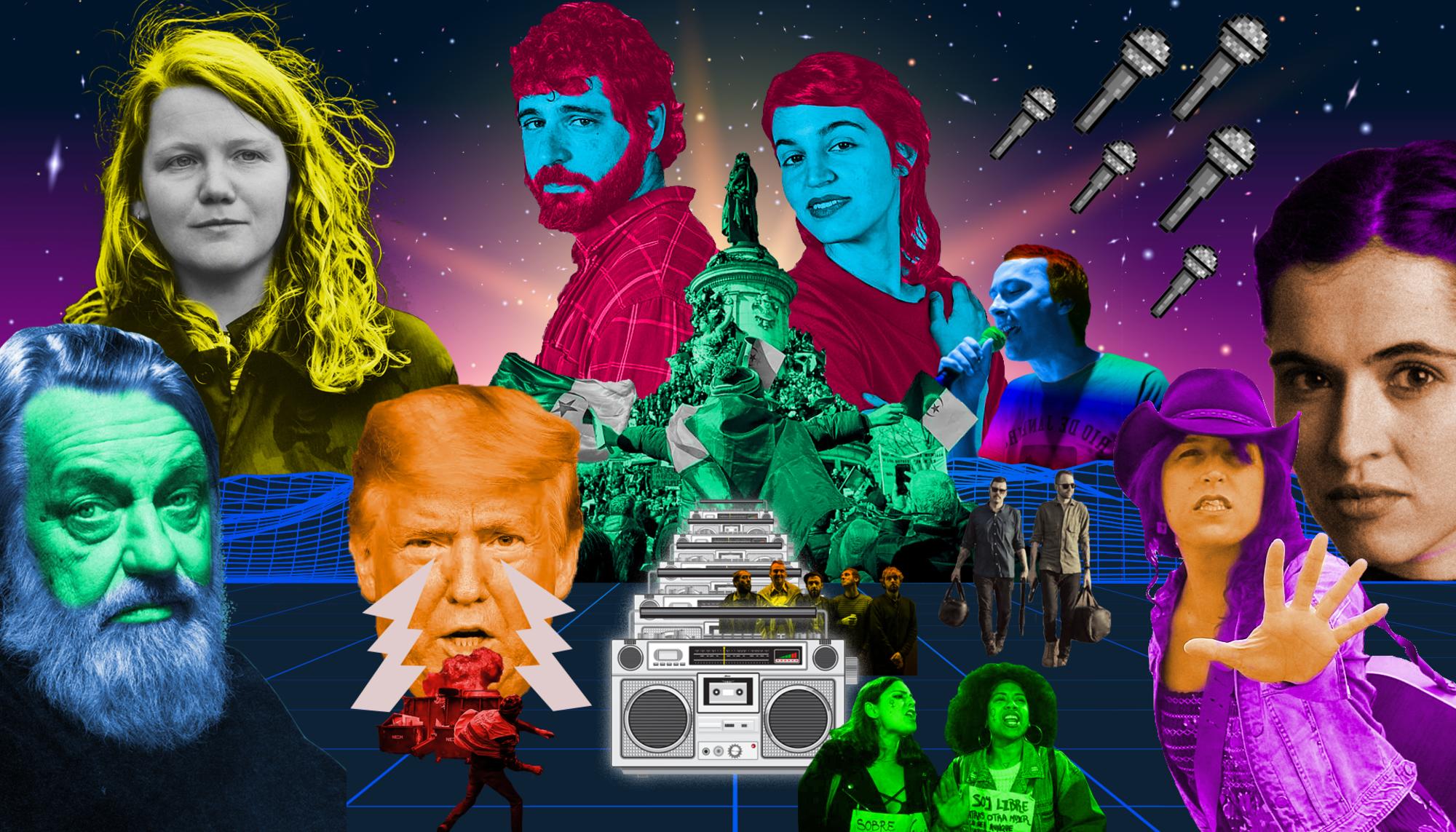 montaje canción protesta siglo XXI